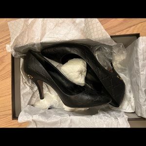 Gucci guccissima black adina pump size 38
